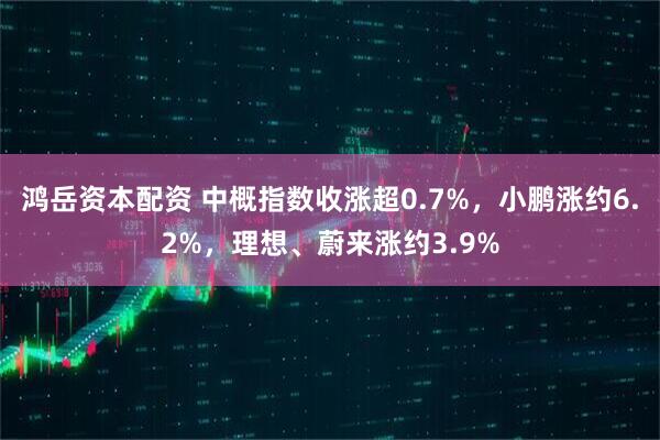 鸿岳资本配资 中概指数收涨超0.7%，小鹏涨约6.2%，理想、蔚来涨约3.9%